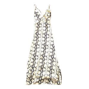 lioness white blue snakeskin python maxi dress
